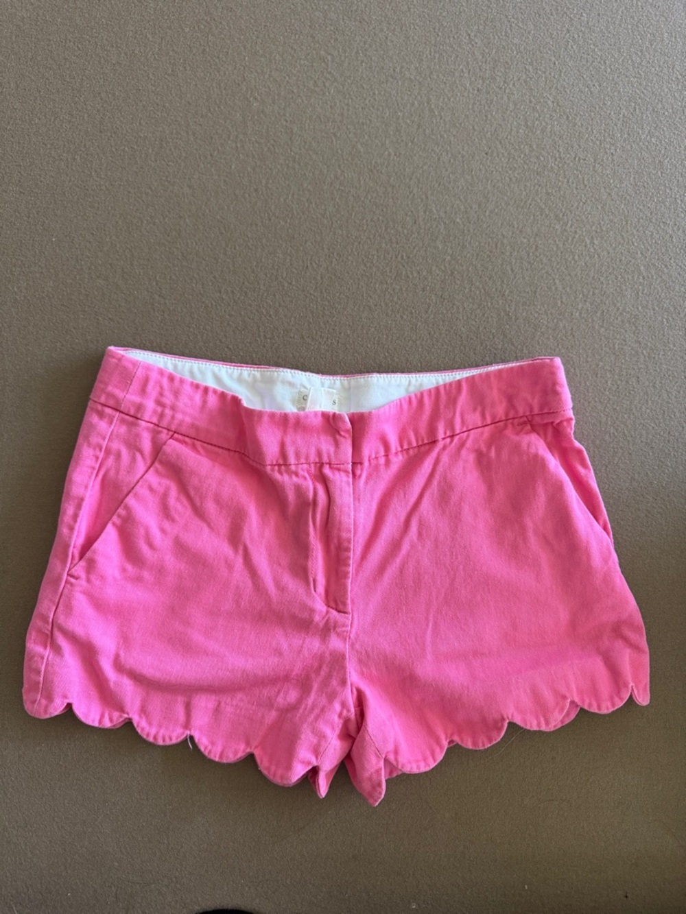 Crewcuts girls pink scallop hem shorts size 10
